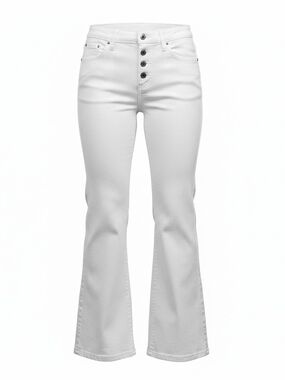 Torrid Winter White Mid-Rise Flare Jeans 24R